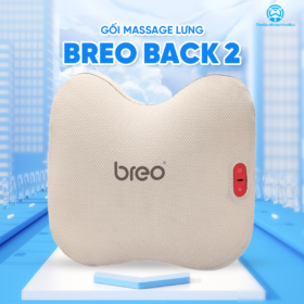 Gối Massage Lưng BREO Back 2 | Xoa Bóp Chườm Nóng – Có Dây Cài Cố Định – Sử Dụng Không Dây | Bảo hành 12 Tháng