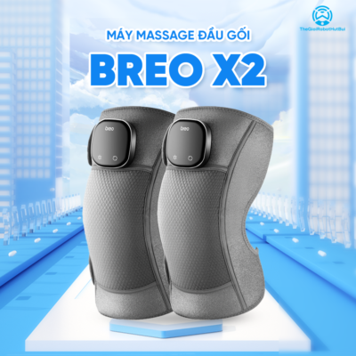 Máy Massage Đầu Gối BREO X2 | Kết Hợp Ngải Cứu – Chườm Ấm Giảm Đau Khớp Gối | Bảo hành 12 Tháng