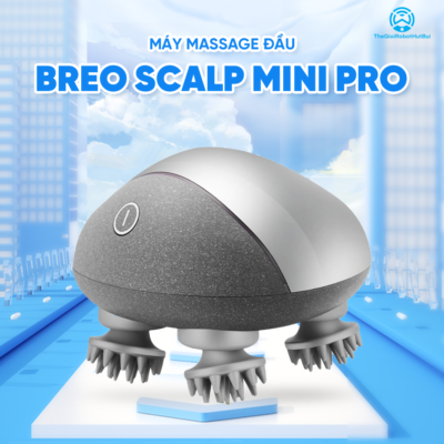 Máy Massage Da Đầu BREO Scalp Mini Pro | Ánh Sáng Hồng Ngoại Kích Thích Mọc Tóc – Chống Nước | Bảo hành 12 Tháng