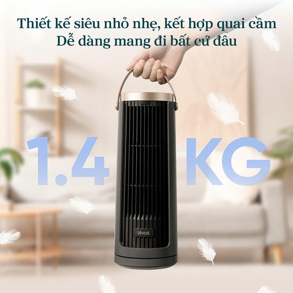 Quạt Tháp Thông Minh Levoit Windi Mini Pro | Điều khiển từ xa - Đèn ngủ - 5 tốc độ gió - Tích điện | Bảo hành 24 Tháng 50 Windi Mini Pro 5