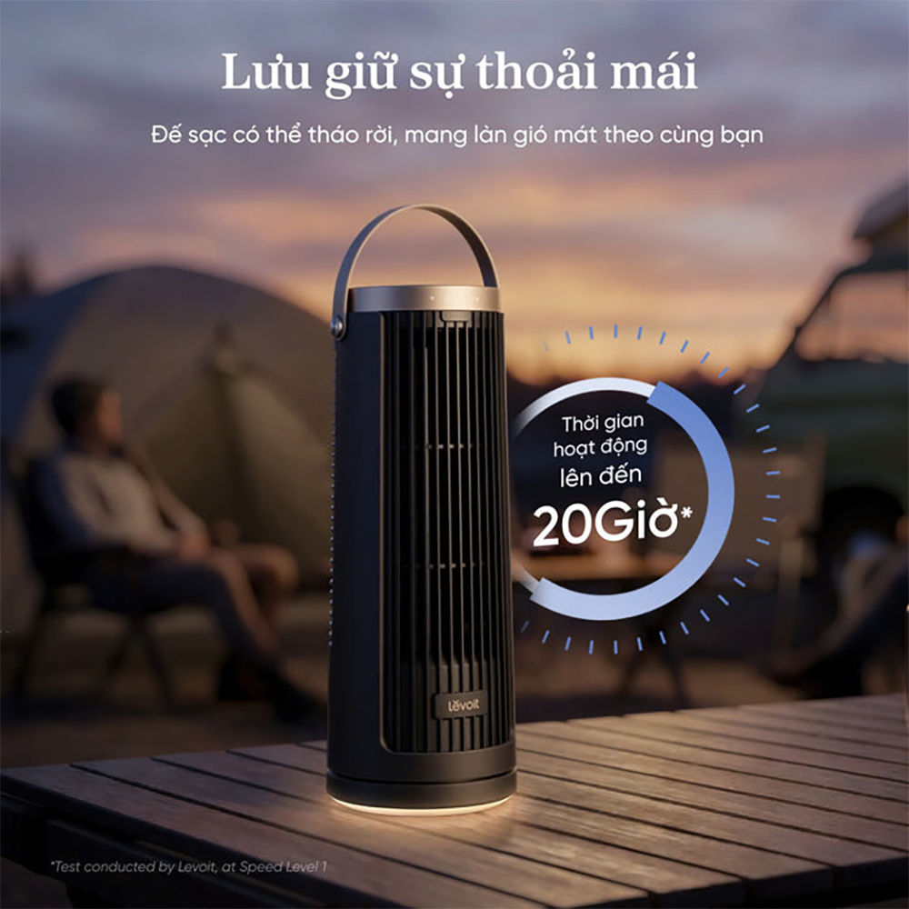 Quạt Tháp Thông Minh Levoit Windi Mini Pro | Điều khiển từ xa - Đèn ngủ - 5 tốc độ gió - Tích điện | Bảo hành 24 Tháng 51 Windi Mini Pro 6