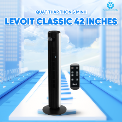 Quạt Tháp Điều Hòa Thông Minh Levoit Classic 42 inches | Có remote điều khiển – Cảm biến nhiệt độ | Bảo hành 24 Tháng