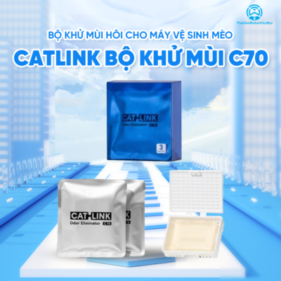 Bộ Khử Mùi Hôi C70 Cho Máy Dọn Phân Mèo CATLINK | Khử mùi Amoniac – Mùi phân | Hàng chính hãng