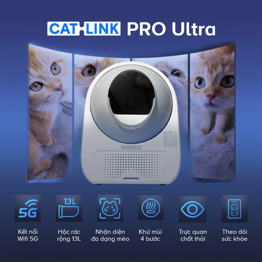 Máy Dọn Phân Cho Mèo Tự động CATLINK Pro Ultra | Khử mùi hiệu quả - Kết nối app - Cảm biến an toàn - Bảo Hành 12 Tháng 46 CatLink Pro Ultra 1