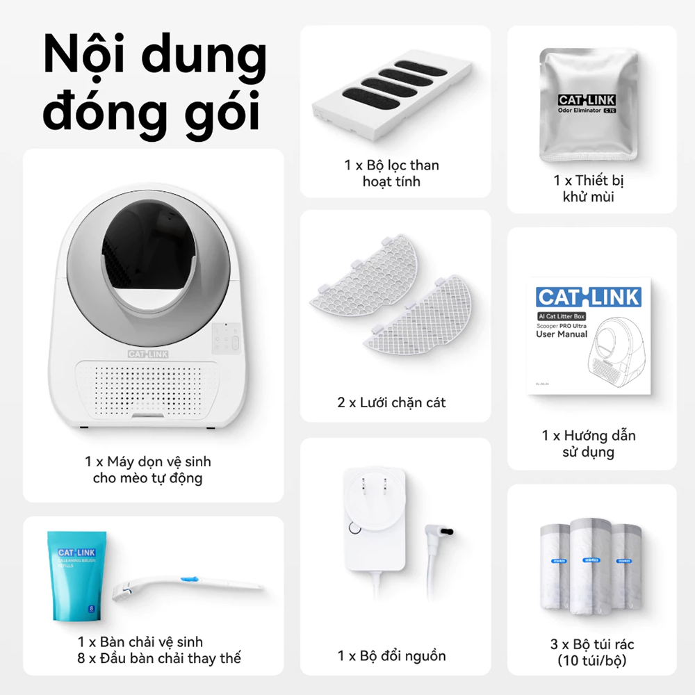 Máy Dọn Phân Cho Mèo Tự động CATLINK Pro Ultra | Khử mùi hiệu quả - Kết nối app - Cảm biến an toàn - Bảo Hành 12 Tháng 52 CatLink Pro Ultra 7