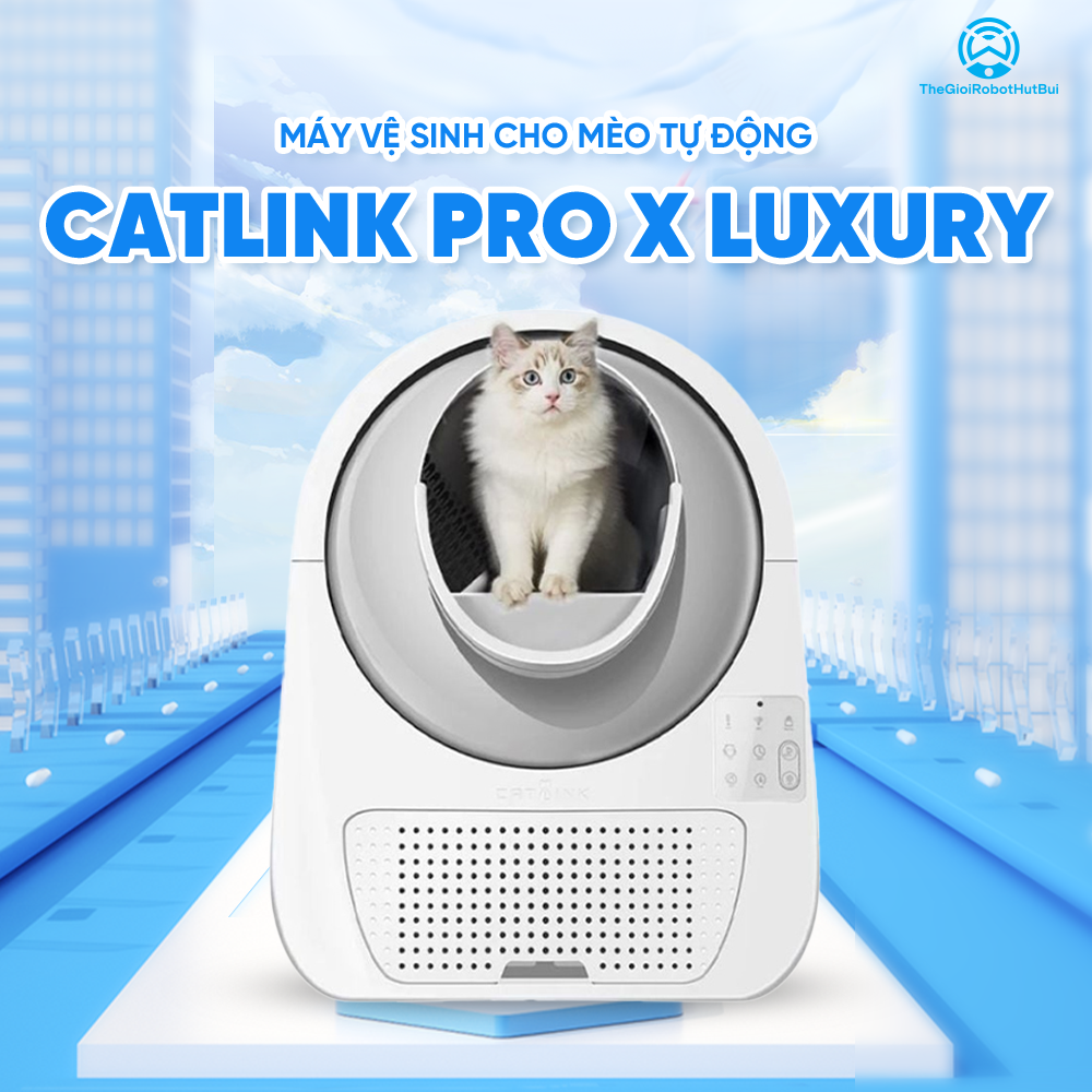 Máy Dọn Phân Cho Mèo Tự động CatLink Pro X Luxury | Khử mùi – Kết nối app – Cảm biến an toàn – Bảo Hành 12 Tháng