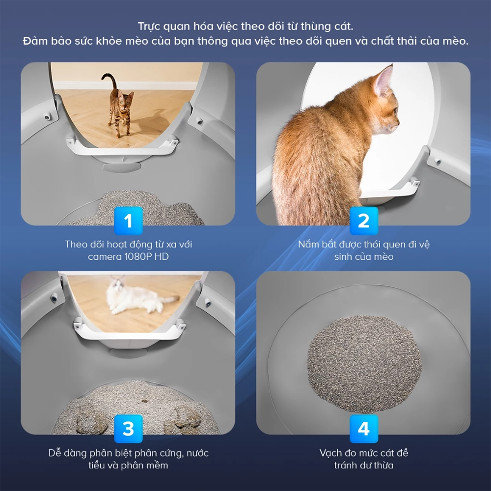 Máy Dọn Phân Cho Mèo Tự động CatLink Pro X Luxury | Khử mùi - Kết nối app - Cảm biến an toàn - Bảo Hành 12 Tháng 47 CatLink Pro X