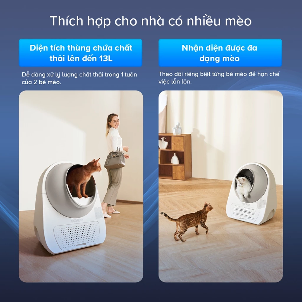 Máy Dọn Phân Cho Mèo Tự động CatLink Pro X Luxury | Khử mùi - Kết nối app - Cảm biến an toàn - Bảo Hành 12 Tháng 48 CatLink Pro X