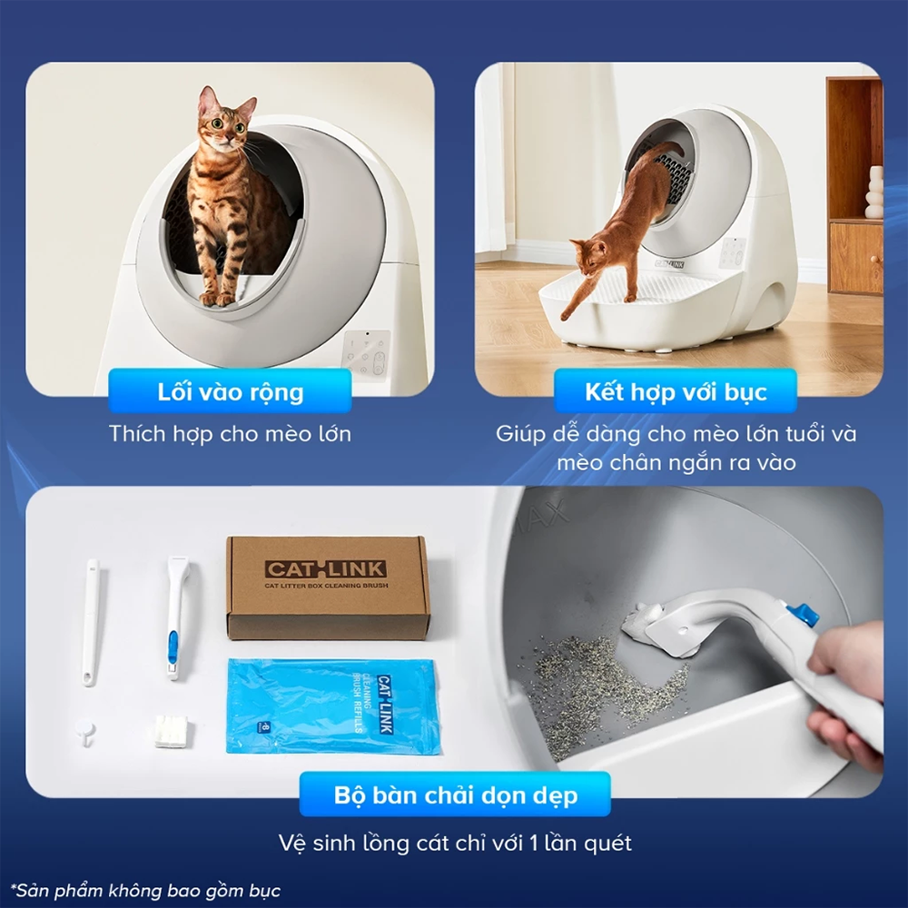 Máy Dọn Phân Cho Mèo Tự động CatLink Pro X Luxury | Khử mùi - Kết nối app - Cảm biến an toàn - Bảo Hành 12 Tháng 49 CatLink Pro X