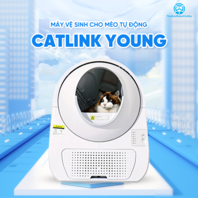 Máy Dọn Phân Cho Mèo Tự động CATLINK Young | Khử mùi hiệu quả – Cảm biến an toàn – Ngăn chứa lớn – Bảo Hành 12 Tháng