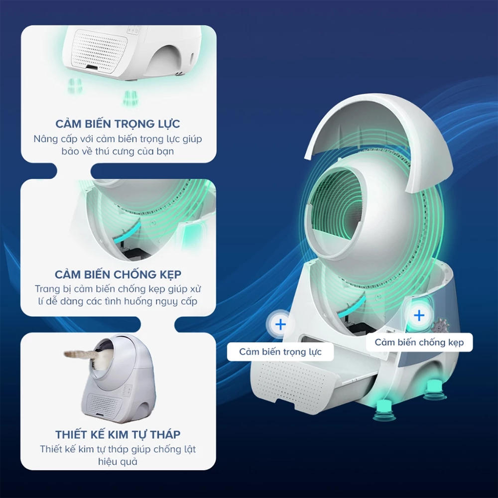 Máy Dọn Phân Cho Mèo Tự động CATLINK Young | Khử mùi hiệu quả - Cảm biến an toàn - Ngăn chứa lớn - Bảo Hành 12 Tháng 55 CatLink Young 1