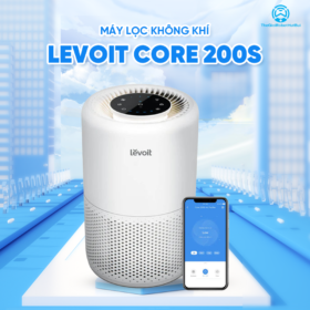 Máy Lọc Không Khí Levoit Core 200S – Lõi HEPA 3 lớp lọc bụi mịn – Hẹn giờ – Kết nối app – Đèn ngủ | Bảo hành 24 Tháng