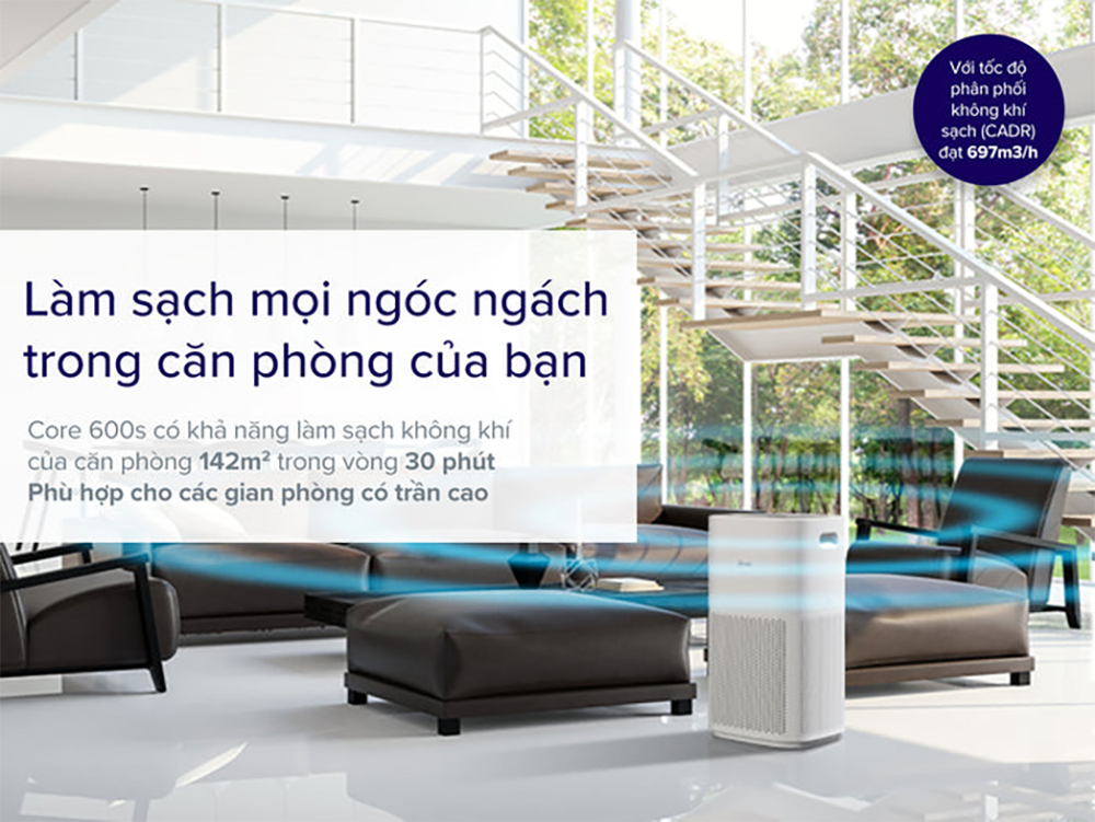 Máy Lọc Không Khí Levoit Core 600S - Lọc bụi mịn - Đèn cảm biến chất lượng không khí - Hẹn giờ | Bảo hành 24 Tháng 68 Levoit Core 600S 11