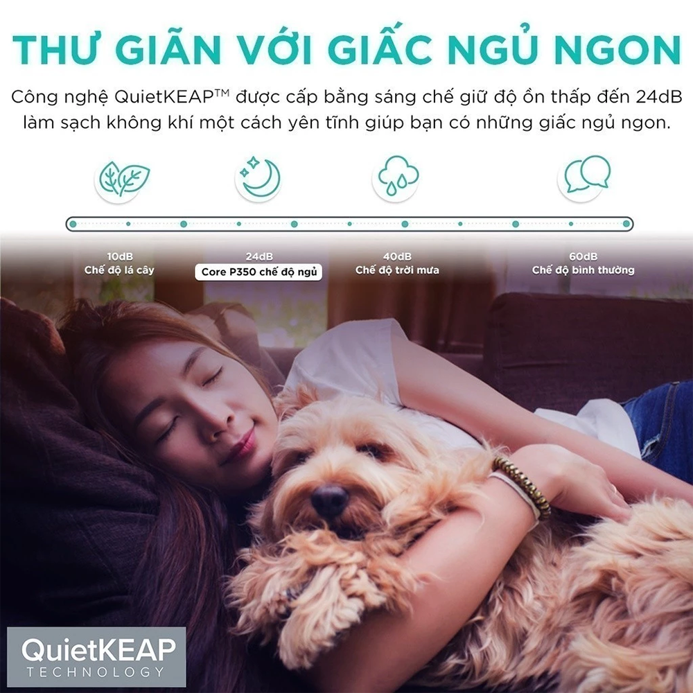 Máy Lọc Không Khí Cho Thú Cưng Levoit Core P350 - Lõi HEPA 3 lớp lọc bụi mịn - Hẹn giờ - Màn điều khiển - Bảo hành 24 Tháng 51 Levoit P350 6