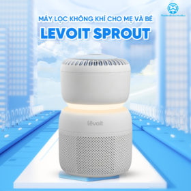Máy Lọc Không Khí Levoit Sprout – Lọc bụi mịn – Tiếng ồn trắng – Đèn ngủ – 5 cảm biến với 7 yếu tố | Bảo hành 24 Tháng