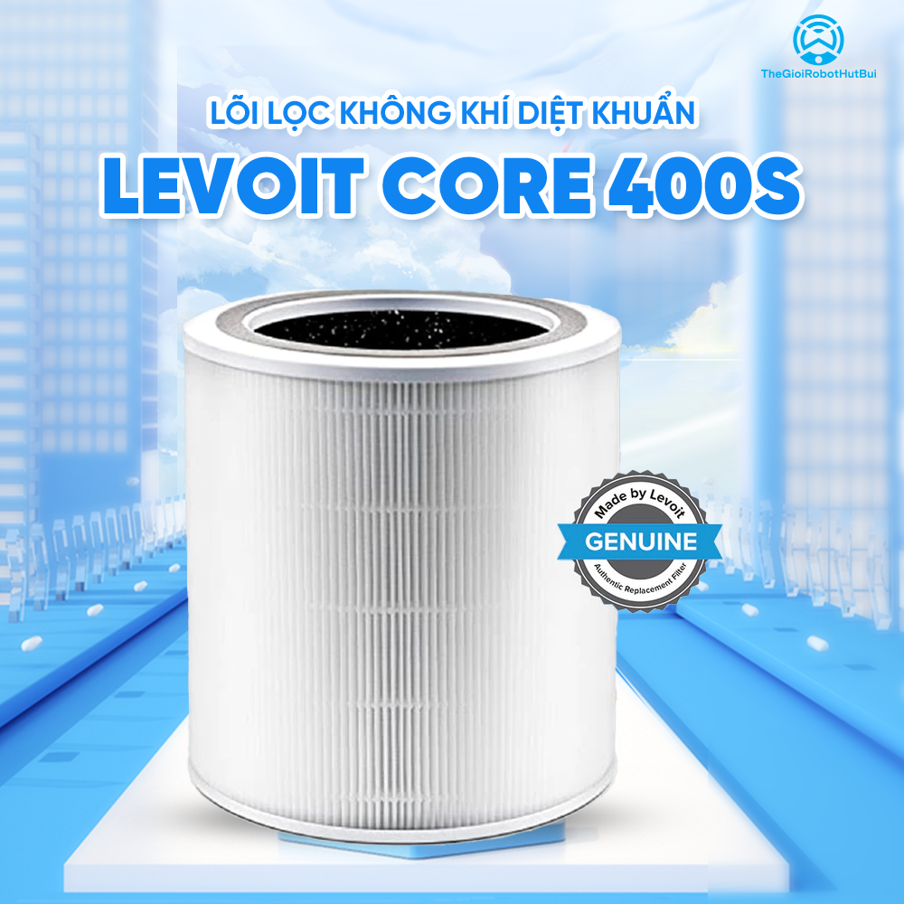 Lõi Lọc Không Khí Chính Hãng Cho Máy Lọc Không Khí Levoit Core 400S | Lọc Bụi Mịn – Khử Mùi – Lõi HEPA – Than Hoạt Tính